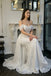 Elegant Off-the-Shoulder Sequin Mermaid Wedding Dresses with Detachable Train,WD0615
