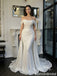Elegant Off-the-Shoulder Sequin Mermaid Wedding Dresses with Detachable Train,WD0615