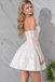 Glamorous Strapless Sleeveless Beaded Mesh Flirty A-Line Short Wedding Dresses,WD0651