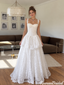 Classy White Sweetheart Corset Lace Wedding Dresses,WD0671