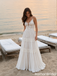 Romantic Boho Lace Tiered V-Neck Maxi Wedding Dresses,WD0640