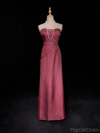 Simple Sweetheart Sleeveless Mermaid Satin Long Prom Dresses For Party Online, OL425