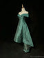 Formal Off-shoulder Sleeveless Knee-length A-line Satin Homecoming Dresses For Party Online, HD0915