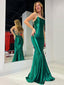 Sexy Spaghetti Strap Satin Mermaid Long Prom Dress Online, OL291