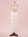 Elegant Cap Sleeve Beading Mermaid Satin Long Prom Dresses For Party Online, OL327