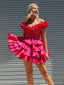 Elegant Off-shoulder Short Sleeveless Satin A-line Homecoming Dresses For Party Online, HD0956