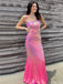 Sexy Spaghetti Strap Sleeveless Mermaid Sequin Long Prom Dresses With Trailing For Party Online, OL373