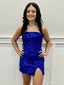 Sexy Sweetheart Short Sleeveless Sequin Mermaid Homecoming Dresses For Party Online, HD0953