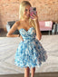 Elegant Sweetheart Short Sleeveless Chiffon A-line Homecoming Dresses For Party Online, HD0957