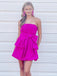 Simple Sweetheart Short Sleeveless Satin A-line Homecoming Dresses For Party Online, HD0958