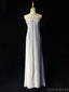 Simple Sweetheart Sleeveless A-line Chiffon Long Prom Dresses For Party Online, OL387