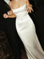 New Arrival Sleeveless Spaghetti Straps Mermaid Ivory Prom Dress, OL013