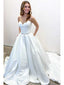 Sweetheart A-line Floor Length Backless Wedding Dress, WD0512