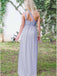 A-line One Shoulder Light Grey Chiffon Bridesmaid Dresses, BG169