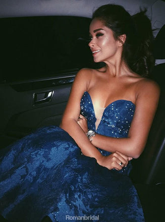 Newest A-Line Sweetheart Sexy Blue Lace Homecoming Dress with Beading, PD0107