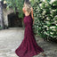 Newest  sleeveless spaghetti straps evening gown, Dignified elegant Long Prom Dresses, PD0465