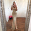 Mermaid Spaghetti Straps Beading Long Prom Dress With Chiffon, PD0708