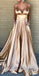 A-Line Spaghetti Straps Simple Prom Dress with Pockets, PD0706