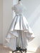 Elegant Off the Shoulder Applique Satin White Homecoming Dresses Online, HD0601