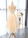 Elegant Sweetheart A-line Applique Short White Homecoming Dresses with Shawl, HD0613