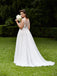 Gorgeous A-line Sleeveless Appliques Tulle Wedding Dresses With Train, WD0394