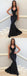 Mermaid Sexy Deep V-neck Sleeveless Appliques Black Long Prom Dresses, PD0549