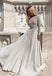 A-line Long Sleeves Beading Backless Prom Dresses, PD0672