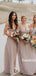 Simple Off-shoulder Chiffon Long Bridesmaid Dresses Online,RBWG0066
