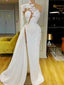 Gorgeous One Shoulder Long Sleeve with Appliques Side Split Prom Dress, WGP171