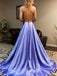 Sexy Criss Cross Backless Lilac Slit Long Prom Dress, WGP181