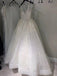 Sparkly Backless V-neck A-line Long Prom Dress, WGP236