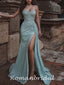 Elegant Sweetheart Mermaid Sleeveless Long Prom Dresses Formal Dress with Side Slit, OL758