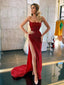 Strapless Red Sequins Long Prom Dress, WGP187