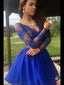 Elegant V-neck Long Sleeves A-line Short Homecoming Dress, WGP249