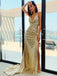 Elegant Spaghetti Straps A-line Sequins Long Prom Dress, WGP278