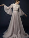 Elegant Long Sleeves A-line Applique Prom Dress, WGP289