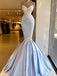 Lavender Long Sleeveless Sexy Lace Mermaid Prom Dress, OL585