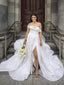 Off-shoulder A-line Cheap Long Wedding Dresses Online,RBWD0022