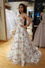 A-line Sweetheart Flower Appliques Long Prom Dresses, PD0704