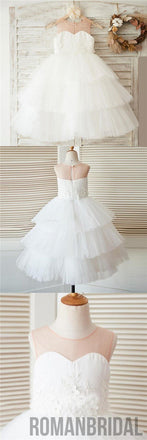 Unique New Design Baby Fashion Tulle Lovely Cutest Wedding Flower Girl Dresses, FG0095