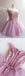 Charming A-line Off-shoulder Lace Appliques Short Homecoming Dresses For Teens, HD0372