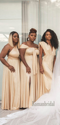 Mismatched Simple Floor-length Mermaid Long Bridesmaid Dresses Online,RBWG0070