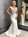 Sexy V-neck Mermaid Cheap Long Wedding Dresses Online,RBWD0025