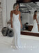 Mermaid Spaghetti Straps Cross Back Cheap Long Wedding Dresses,RBWD0017