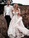 A-Line Off The Shoulder Lace Tulle Long Wedding Dresses,RBWD0018