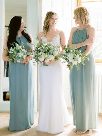 Simple Chiffon Cheap Long Bridesmaid Dresses Online,RBWG0043
