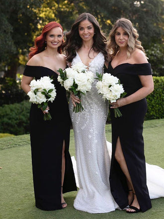 Mermaid Off-shoulder Simple Cheap Bridesmaid Dresses Online,RBWG0039