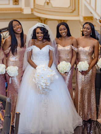 Mismatched Mermaid Sweetheart Sequin Long Bridesmaid Dresses Online,RBWG0053