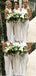 Modest white floor length one-shoulder Pleats simple cheap Bridesmaid Dresses, BD0445