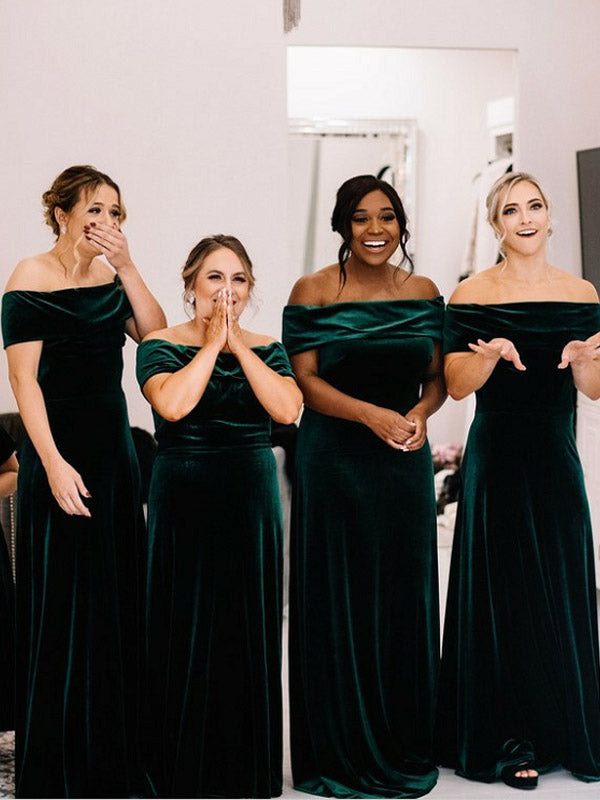Vintage Straight Long Velvet Simple Bridesmaid Dresses, BD0544 RomanBridal Vintage Straight Long Velvet Simple Bridesmaid Dresses, BD0544 RomanBridal